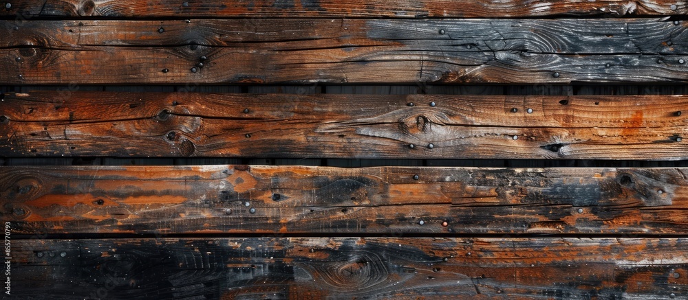 Fototapete old wooden board for background . with copy space image. place for adding text or design