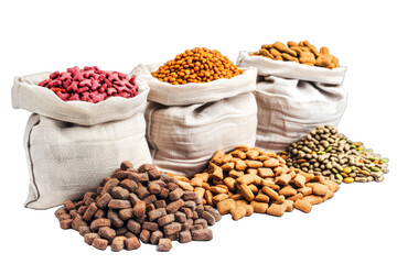Dog Food Variety Pack in Sacks isolated on transparent background png