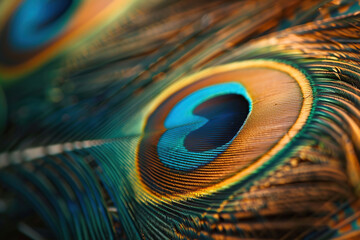 Obraz premium Generative ai on theme of beautiful texture bird feather for design natural abstract background