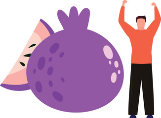 The boy is excited for rosh hashanah.