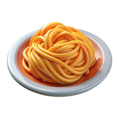 3d render of italian pasta on transparent background