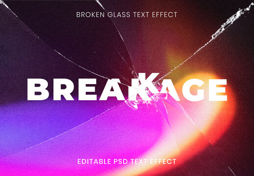 Broken Glass Text Effect