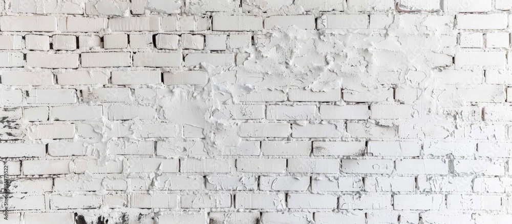 Leinwandbilder whitewashed brick wall, light brickwork background for design. white masonry. with copy space image.