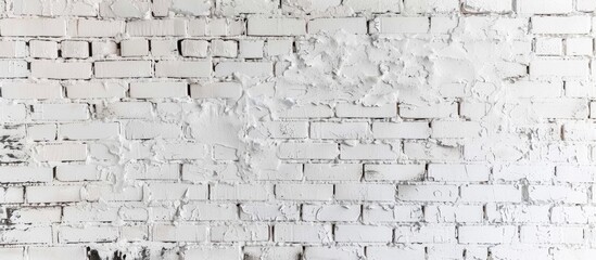 whitewashed brick wall, light brickwork background for design. White masonry. with copy space image. Place for adding text or design