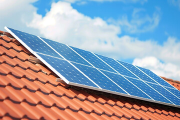 Generative ai on theme of solar cell panels in a photovoltaic power plant, eco renewable power