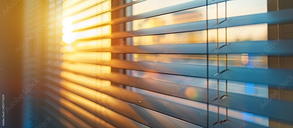 Aufkleber Window blinds and shades. with copy space image. Place for adding text or design