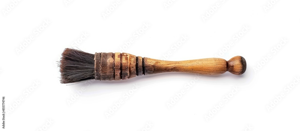 Poster Decorative brush for curtains.isolated on white background. with copy space image. Place for adding text or design