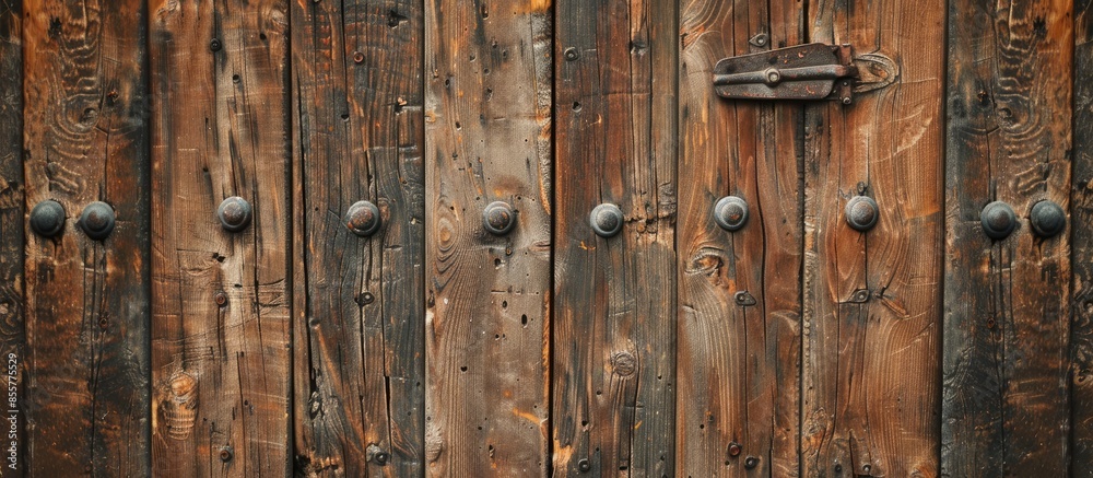 Poster close up of old wooden door. with copy space image. place for adding text or design