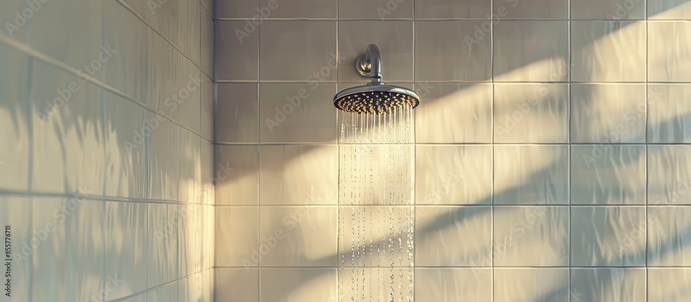 Poster Shower head. with copy space image. Place for adding text or design