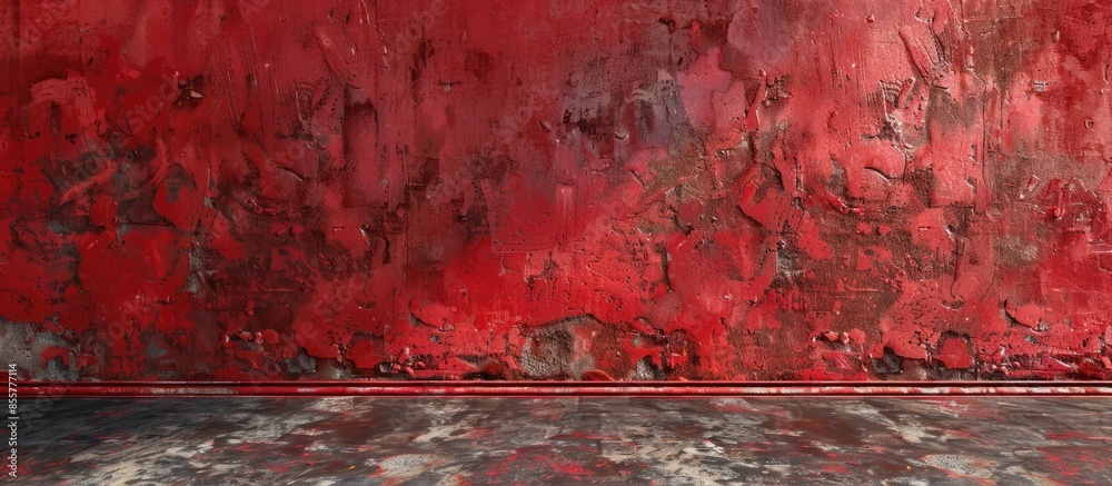 Poster Old concrete wall red background. with copy space image. Place for adding text or design