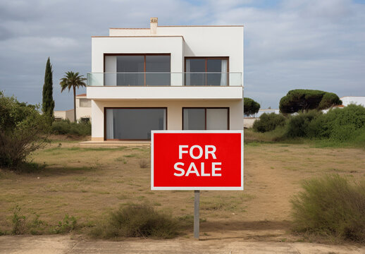 For Sale House SIgn Mockup With Generative AI
