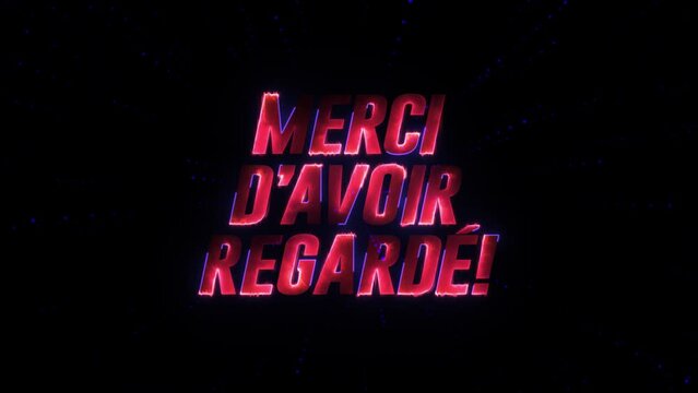 Merci d'avoir regard&eacute; thanks for watching neon title on starfield in French