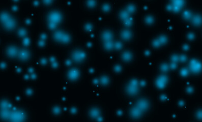 blue light dots in black background.