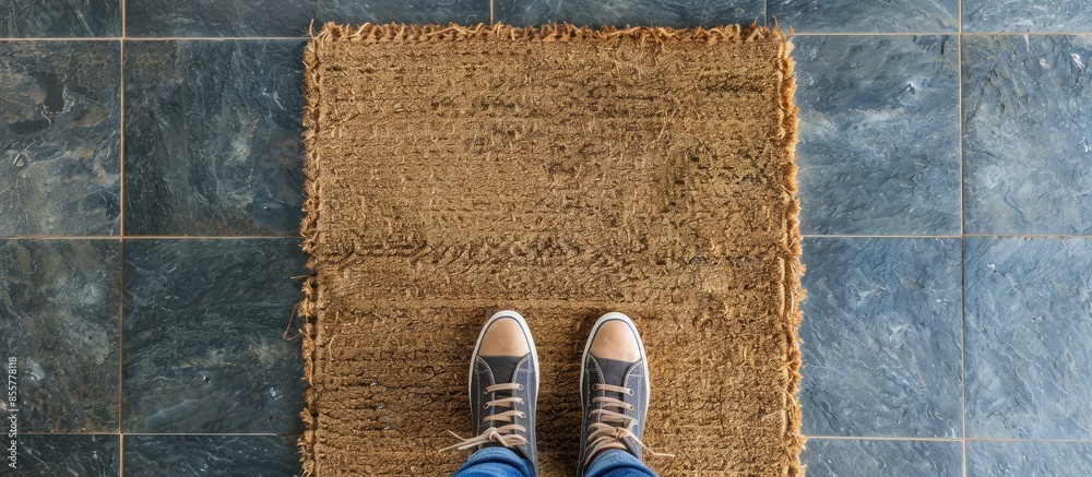Poster Doormat. with copy space image. Place for adding text or design