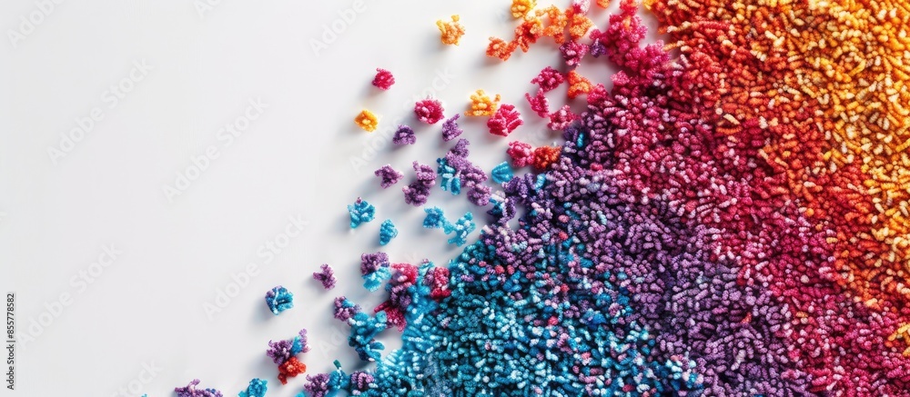 Poster colorful carpet photo on white background. with copy space image. place for adding text or design
