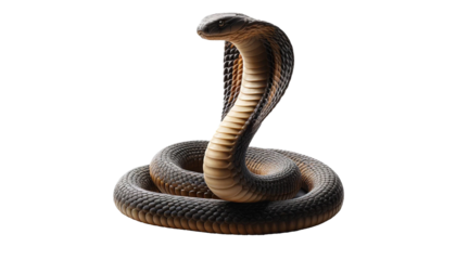 Cobra snake isolated on white background