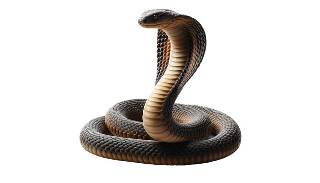 Cobra snake isolated on white background