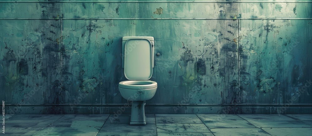 Poster Unclean toilets do not clean very long. with copy space image. Place for adding text or design