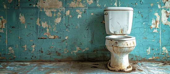 Unclean toilets do not clean very long. with copy space image. Place for adding text or design