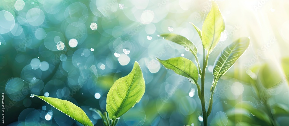 Poster clean green eco energy concept. with copy space image. place for adding text or design
