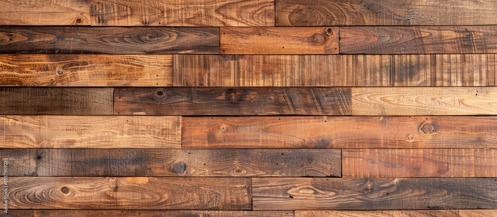 Poster Natural wood wall or flooring pattern surface texture. Close-up of interior material for design decoration background. with copy space image. Place for adding text or design