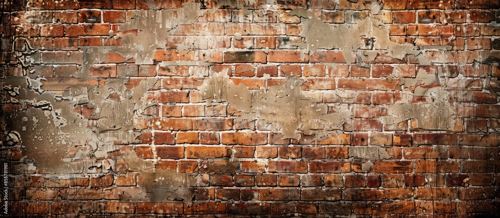 Aufkleber Old grunge brick wall background with vignetted corners,. with copy space image. Place for adding text or design