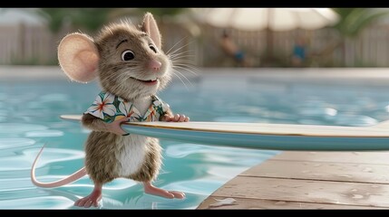 A Mouses Summer Day at the Pool