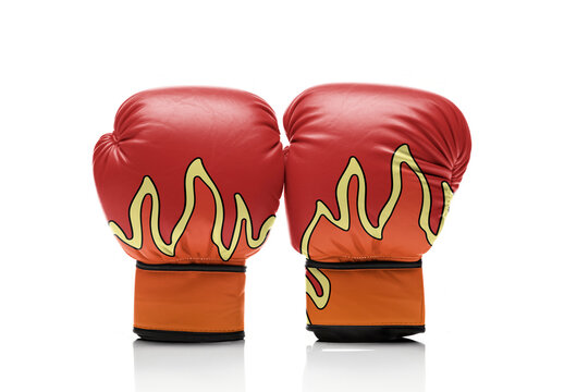 Red Punching Gloves Mockup With Generative AI