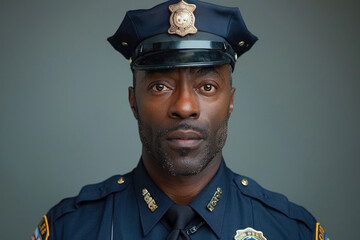 Portrait of confident policeman looking at camera