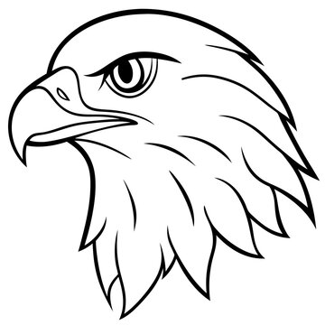 recommend clip art: Hawk head vector line art and linocut illustration
                    