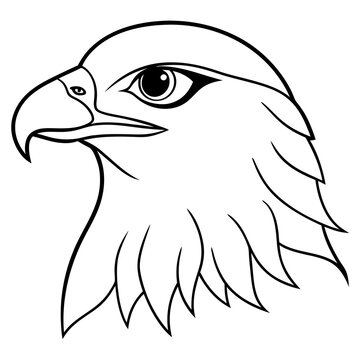 recommend clip art: Hawk head vector line art and linocut illustration
                    