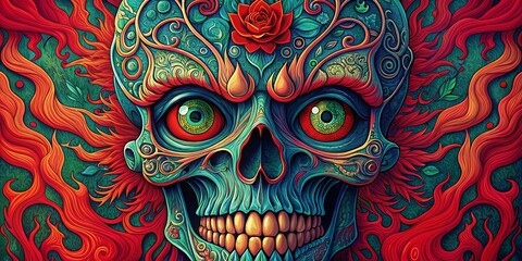 background with skull