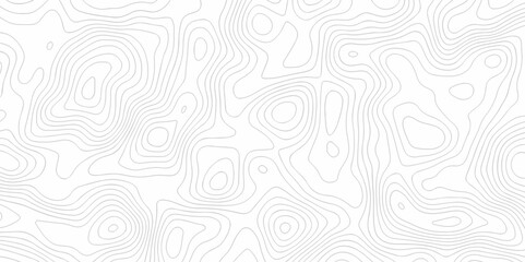 Vector geography landscape Topo contour map on white background, Topographic contour lines. Seamless pattern with lines Topographic map. Geographic mountain relief diagram line wave carve pattern.