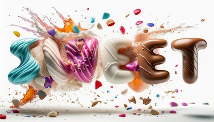 Colorful Explosion of Sweet Confections Art