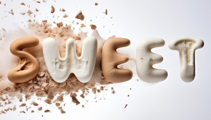 Creative Ice Cream Typography with Shavings