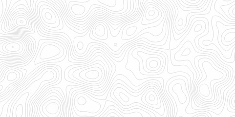 Obraz premium Vector geography landscape Topo contour map on white background, Topographic contour lines. Seamless pattern with lines Topographic map. Geographic mountain relief diagram line wave carve pattern.