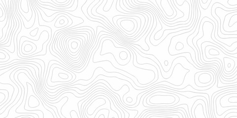 Vector geography landscape Topo contour map on white background, Topographic contour lines. Seamless pattern with lines Topographic map. Geographic mountain relief diagram line wave carve pattern.