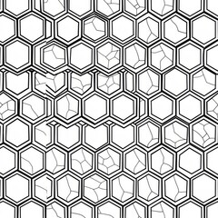 Seamless pattern with texture of turtle shell, modern illustration in black and white.