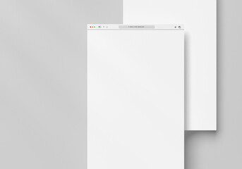 White blank website browser mockup for web layouts