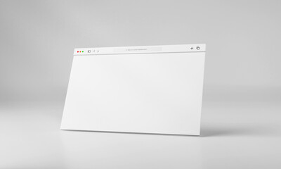 White blank website browser mockup for web layouts