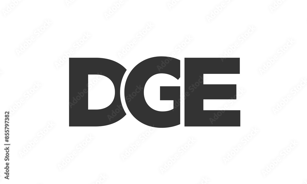 Fototapete dge logo design template with strong and modern bold text. initial based vector logotype featuring s