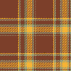 Plaid seamless pattern. Check fabric texture. Vector textile print.
