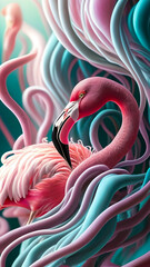 Fancy Feathery Flamingo