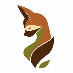 Obraz premium Modern flat illustration showing a fox in clothes.