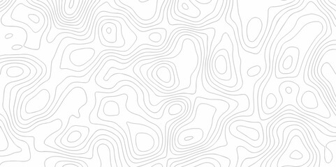 Topography geography landscape Topo contour map on white background, Topographic contour lines. Seamless pattern with lines Topographic map. Geographic mountain relief diagram line wave carve pattern.