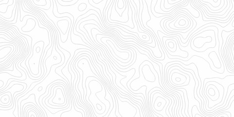 Topography geography landscape Topo contour map on white background, Topographic contour lines. Seamless pattern with lines Topographic map. Geographic mountain relief diagram line wave carve pattern.