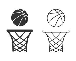 Basketball line icon. vector sign symbol isolated Vector illustration flat style