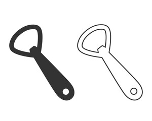 Bottle opener vector line icon trendy  symbol template in modern flat sign