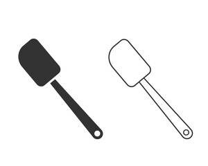 Spatula line icon vector flat sign