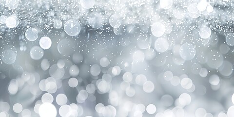 Abstract Silver Bokeh Background